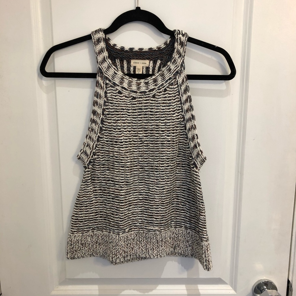 Sleeveless Striped Sweater